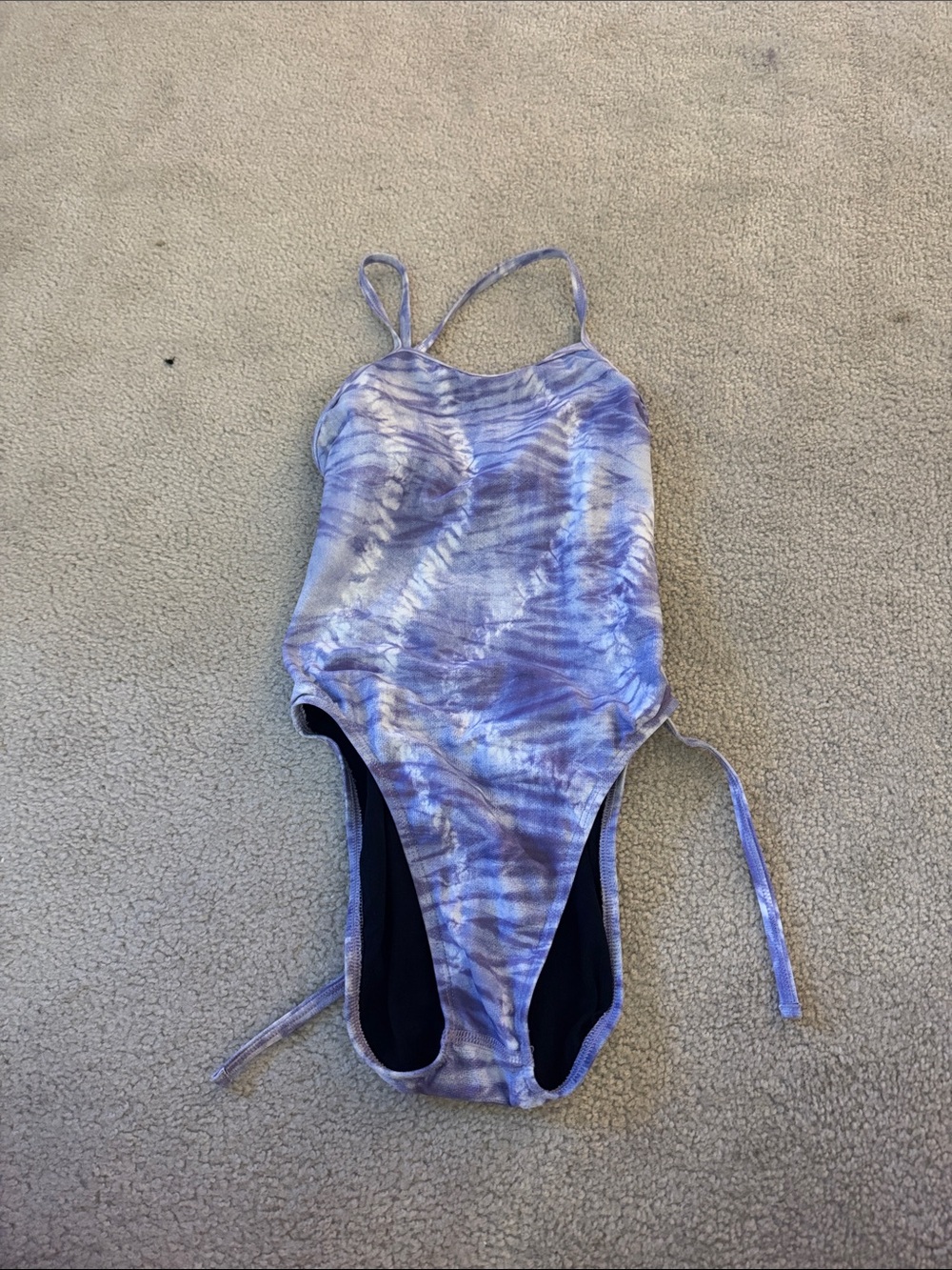 Jolyn Clothing Purple Lavender Tie-Dye One-Piece Swimsuit